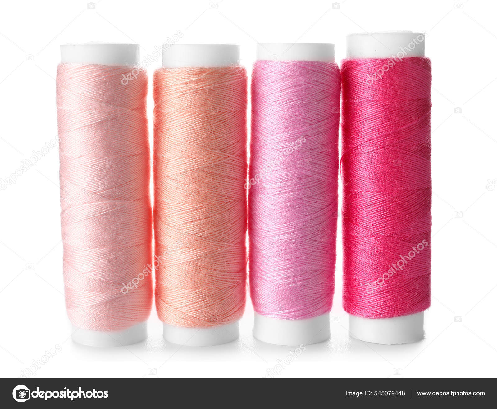 Multicolored Sewing Thread Spools White Background Stock Photo by ©serezniy  545079448